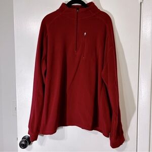 L.L. Bean Men’s Everyday 1/4 Zip Long Sleeve Comfy Pullover In Red, Size XXL Reg